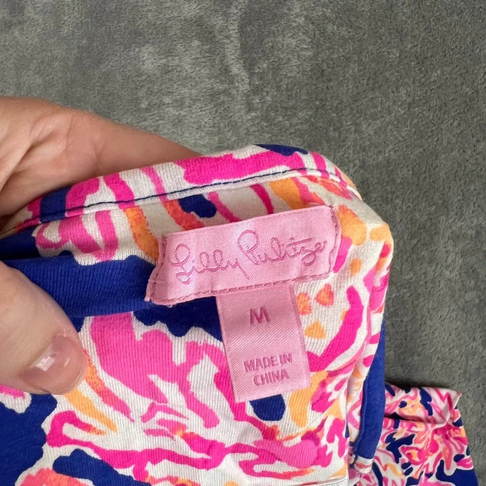 Lilly Pulitzer Loleta Strapless Midi Dress Womens M Floral Asymetrical Hem - Picture 8 of 10